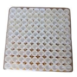 aanij AANIJ® Polycarbonate Freezer Boxes, Cryo Box Vial Rack 100 Place with 100 pcs 1.8 ml cryo Vials Any color Pack of 1 image 1