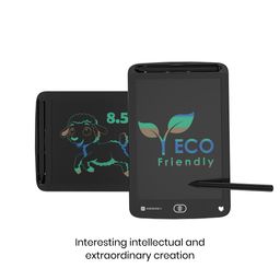 Portronics Ruffpad 8.5M Multicolor LCD Writing Pad with Screen 21.5cm (8.5-inch) for Drawing, Playing, Handwriting Gifts for Kids & Adults, India's first notepad to save and share your child's first creatives via Ruffpad app on your Smartphone(Black) image 3