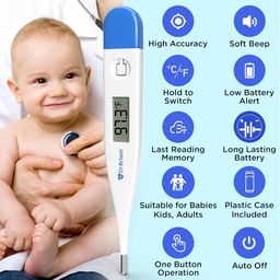 Dr Brison Advanced Digital Thermometer | Quick & Accurate Temperature Measurement | Oral & Underarm Use | Celsius & Fahrenheit | Water-Resistant | Multi-Functional & Easy to Clean image 3