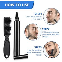 dykidrah Water Proof Beard Color Pencil For Men, Long Lasting Coverage, Male Mustache Repair Shape, Beard, Moustache & Eyebrows, Micro-Fork Tip For Seamless Application image 3