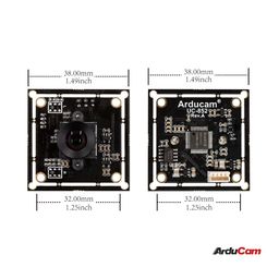 arducam 100fps Global Shutter Color USB Camera Board, 1MP OV9782 UVC Webcam Module with Low Distortion M12 Lens Without Microphones image 3