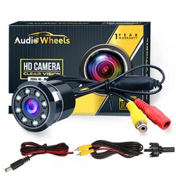 audio wheels Car Reverse Backup Parking Camera with Featuring Night Vision and 8 LED HD Rear View Parking Camera for All Cars image 1