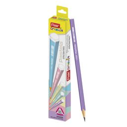 Flair Creative Series Pastela 2B Extra Dark Pencil Box Pack | Ergonomic Hexagonal Body | Included Dust Free Eraser | For Student & Artists | Pack Of 10 Pencils, Ink black image 1