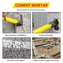 Serplex® Caulking Gun with 4 Type of Nozzles, Mortar Pointing Grouting Gun Sprayer Applicator Tool Caulking Tool Caulk Remover Cement Grout Caulking Tool for Grouting Stone and Concrete Cement Lime image 5