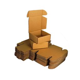 DCGPAC 3Ply Brown Corrugated Flat Box For Small Items Packaging & Secure Packing Shipping Small Self Tab Lock Tiny Boxes 4x3x1 Inch (Pack of 100) image 3