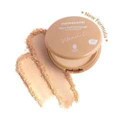 Mamaearth Glow Full Coverage Compact For All Skin Types Spf 30 For Up To 3X Instant Glow-9 G Even Toned Complexion Mattifying Up To 16-Hour Oil Control & Sweat-Resistant (Creme Glow),Cream image 2