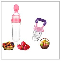 Lookool Combo of Babies Veggie Feed Nibbler - Fruit Nibbler/Silicone Food, Soft Pacifier/Feeder for 0 to 12 Months | Daily Needs Items for Unisex Kids - Infant Assorted Design (Pack of 2) image 1