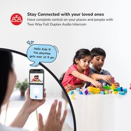 MANOMAY 2MP Smart CCTV Wi-fi Home Security Camera with Pan Tilt 360° View, 2 Way Talk, Cloud Monitor, Motion Detect, Supports SD Card Up to 256 GB, Night Vision, Alexa image 3