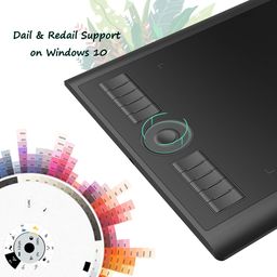 GAOMON M10K PRO Drawing Tablet 10 x 6.25 inches Large Graphic Pad, Digital Art Tablet Supports Tilt & Radial Function with 10 Shortcut Keys, Battery-Free Stylus, Work with Mac, Windows & Android image 4