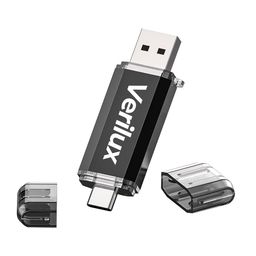 Verilux® Pendrive 64GB Flash Drive 2 in 1 with USB A 3.0, USB C Interface OTG Pendrive Type C Pendrive Portable USB 3.0 Pendrive for MacBook image 1