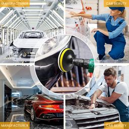 sthira STHIRA® 4Pcs Polishing Buffing Pads with Backing Plate Universal 7 Inches Dia Polishing Wool Pad Attachments for Power Drill Reuseable Synthetic Wool Pads for Polishing, Waxing image 5