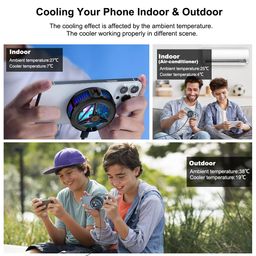 MOBILIFE Magnetic Mobile Cooler, Semiconductor Technology Phone Cooler for iPhone 12/13/14/15/16, 3 Cooling Modes, LCD Display,1/4" Screw Hole, Instant Gaming Fan for iPhone, iPad and Android (Black) image 5