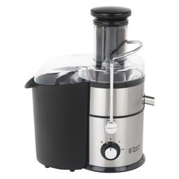 RUSSELL HOBBS RJE1000FA Full Apple Juice Extractor 1000W | FA Juicer with LED (Black/Silver) | Juice Jug of 1l capacity , Detachable pulp collector image 1