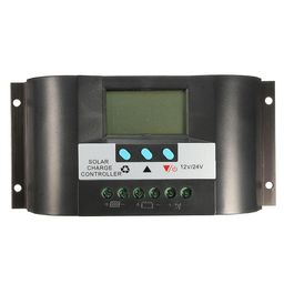 REES52 Intelligent Solar Controller 12V 24V 10A Automatic Recognition LCD Display Charge and Discharge controller image 1