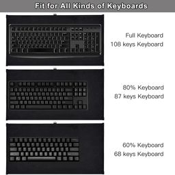 edrak EDRAK® Keyboard Dust Productive Bag Case Sleeve Pouch for Universal Keyboard, Logitech/Razer/Das/Havit/Apple Magic Keyboard Protector, Wireless/Wire Computer/Gaming PC Keyboard Dust Cover (Black) image 5