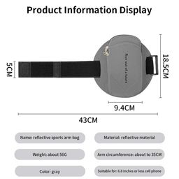 zorbes ZORBES® Armband for Mobile Phone Running, Waterproof Reflective Phone Holder for Running for iPhone 14, 13, 12, Large capacity Arm Band with Card Holder for Within 7in 's Mobile image 2