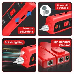 VYAR Wire Tracker Tester, Ethernet Network Cable Tester Kit RJ11 RJ45 CAT5/5e CAT6 LAN Wire Portable Line Finder for Miss Wiring Disorder Cable Open and Short Circuit Testing image 2