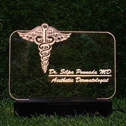 DON'T JUDGE ME CUSTOMISED Doctor Lamp with Doctors Name and Design | Personalized Gift for Doctors (Warm White Color LED Light) (Doctor-1) image 5