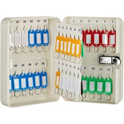 oddpod oddpod™ 48 Keys Numeric Lock Metal Wall-Mount Security Key Box/Safe Cabinet with Key Tags (White) image 4