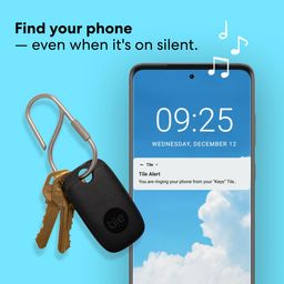 Tile Pro Bluetooth Item Finder, 1 Pack, 120m Finding Range, Compatible with Alexa & Google Smart Home, Upto 3 Years of Battery Life, iOS and Android Compatible, Find Your Keys, Remotes & More, Black image 5