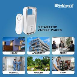 Goldmedal Ultra Wireless Plug-in Doorbell with Remote - White (Pack of 1), Single Melody, Play/Pause Function, No Interference, Low Power Consumption image 4