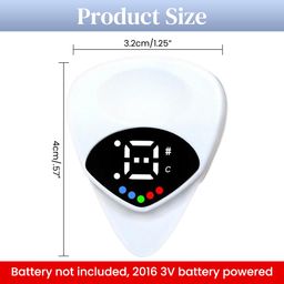 HASTHIP® Chromatic Tuner Guitar Pick 2 in 1 Digital Tuner with Light Indicator Universal Tuner for String Instrument for Acoustic Guitar, Electric Guitar, No Battery Included image 2
