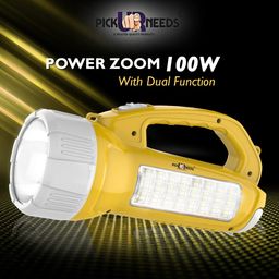 Pick Ur Needs Long Range Search Rechargeable Emergency Torch LED Light 100W + 24 SMD LED Side Lights image 2