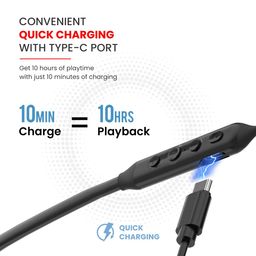 Portronics Harmonics Z5 Wireless Bluetooth Stereo Headset with 33Hrs Playtime, Double EQ Mode, 14.2 mm Dynamic Drivers, Click Action Buttons(Black) image 4