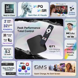 ElectroniksIndia GT1 GTV Android 12 Certified Mini PC : Realtek RTD1325, 2GB DDR4, 32GB eMMC, WiFi 6, Dolby Atmos, 4K HDR, Ai-Powered Visuals image 2