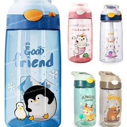 FunBlast Cartoon Water Bottle with Sipper - Random Color and Design-45