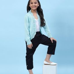 BIBA Powder Blue Front Open Shrug-image-70