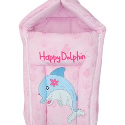 Quick Dry Wrapper cum Sleeping Bag Happy Dolphin Print - Pink-image-24