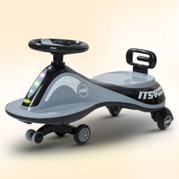 Baybee Pulto Kids Magic Swing Cars for Kids, Twister Ride on Toy Kids Car with LED Lights, PP Wheels & Music (Black)-17