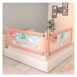 Baybee Bed Rails Guard for Baby Kids Safety with Adjustable Height -  Pink-image-17