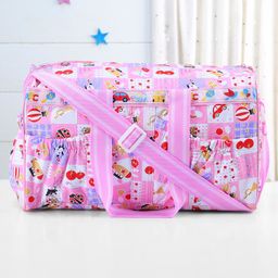 Multipurpose Diaper Bag Sunny Day Print- Pink-21