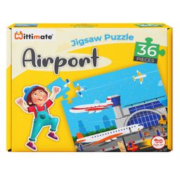 Mittimate Airport Jigsaw Puzzle 36-Piece Cardboard Puzzle for Kids Fun, Learning & Perfect Birthday Gift-16