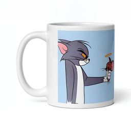 Mr UVD White & Blue Tom & Jerry Printed Ceramic Cup 350ml-image-16