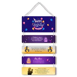 Regalo Casila Purple & Blue PrintedHeartfelt Quote WoodenWallHanging-image-7