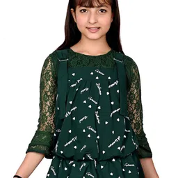 FELLAMO Print Bell Sleeve Net Tiered Top-picture-36