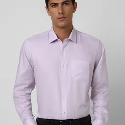 Van Heusen Men Slim Fit Spread Collar Textured Cotton Formal Shirt-picture-27