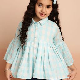 Ishti Checked Georgette Shirt Style Top-picture-36