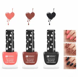 krayons Set of 3 Gel Based Quick Dry Nail Enamel 6ml Each - Shade 01, 18, 07 image 2