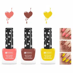 krayons Set of 3 Gel Based Quick Dry Nail Enamel 6ml Each - Shade 01, 18, 16 image 3
