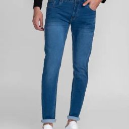 Giordano Blue Slim Fit Lightly Washed Jeans-picture-20