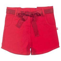 Nino Bambino Kids Red Solid Shorts-picture-36