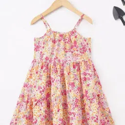 Ed-a-Mamma Kids Multicolor Cotton Floral Print Dress-image-18
