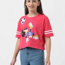 VERO MODA GIRL Red Printed T-Shirt-image-70