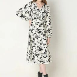 Vero Moda White Printed Fit & Flare Dress-image-29