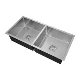 CERA Rosa 37x18 inch Satin Finish Stainless Steel 304 Double Bowl Sink with Drainboard, B4713501-image-69