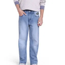 Rare Ones Boys Blue Cotton Solid Jeans-image-8